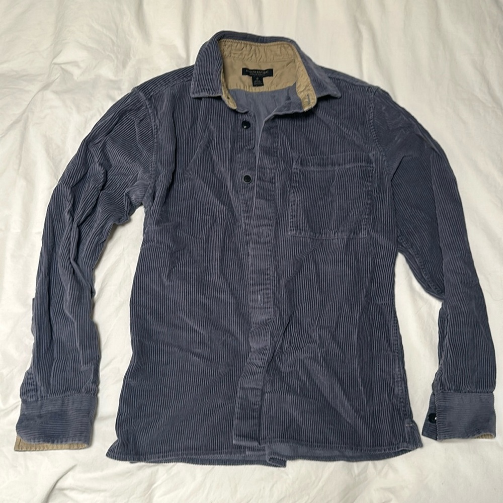 Blue Corduroy Overshirt, Men's S - Banana Republic